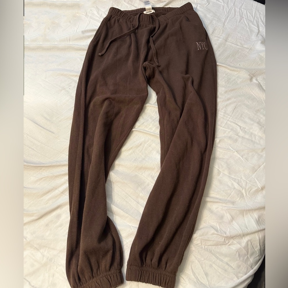 NYC Dark Brown Sweatpants from Garage